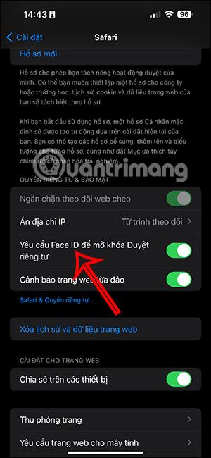 Hvernig á að læsa huliðsflipa á Safari með Face ID