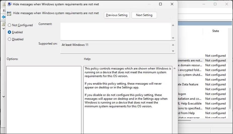 Sådan fjerner du notifikationen Systemkrav ikke opfyldt på Windows 11