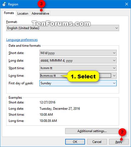 A lezárási képernyő órájának módosítása 12 órás vagy 24 órás formátumra a Windows 10 rendszerben