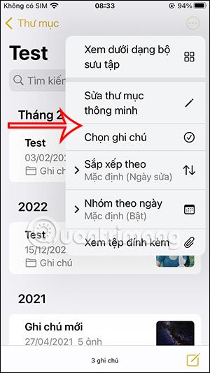 Kā lietot viedās mapes programmā Note iPhone