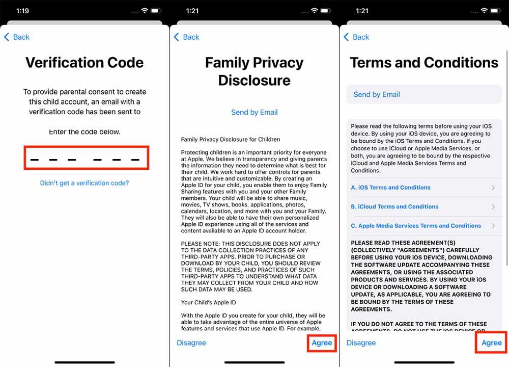 Utasítások Apple ID fiók létrehozásához gyermekek számára