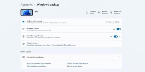 Kaip veikia nauja „Windows 11“ atsarginės kopijos funkcija?