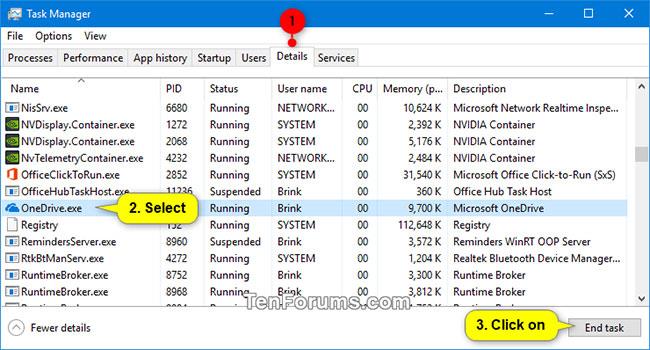 Sådan afsluttes en proces i Windows 10