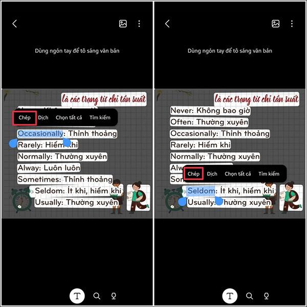 Hur man kopierar text i bilder på Samsung-telefoner utan en app