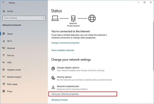 Kuinka tarkistaa verkkokortin nopeus Windows 10:ssä