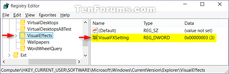 Sådan ændres indstillingerne for visuelle effekter i Windows 10