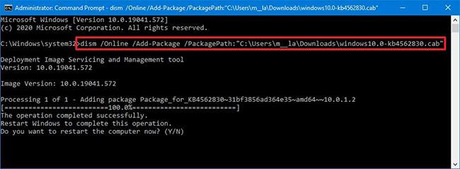 Kako instalirati CAB datoteke za ažuriranja i upravljačke programe na Windows 10