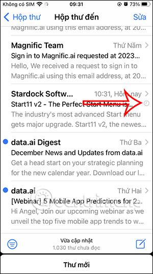 Hur man påminner om att läsa e-postmeddelanden på iPhone igen