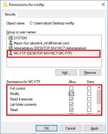 Instruktioner til opsætning og administration af FTP-server på Windows 10