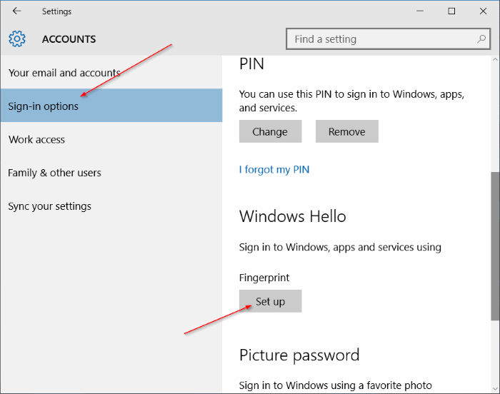 Slik logger du på Windows 10 med fingeravtrykk