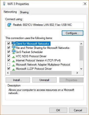 Åtgärda problemet med att visa meddelandet "Inget internet, säker" i Windows 10