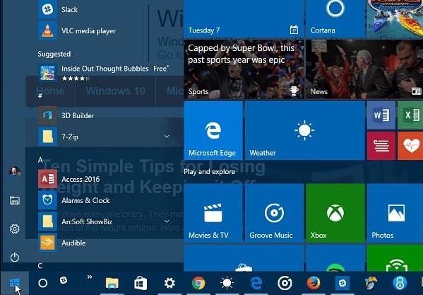 Ráð til að sérsníða gagnsæi Start Menu í Windows 10