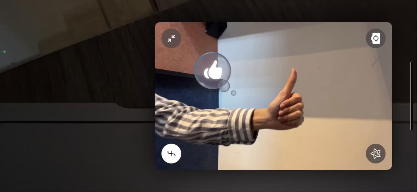 Hur man använder handgester för att utlösa reaktion under ett FaceTime-videosamtal