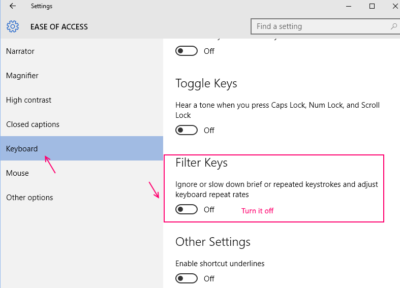 Backspace-tasten på Windows 10 kan kun slette 1 tegn, sådan rettes fejlen