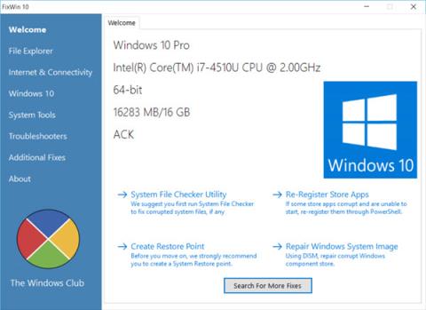 Ištaisykite „Windows 10“ klaidas vienu paspaudimu naudodami „FixWin“.