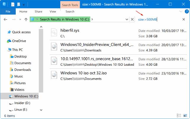 Kako najti velike datoteke v sistemu Windows 10