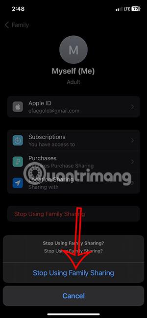 Как да отмените Family Sharing на iPhone