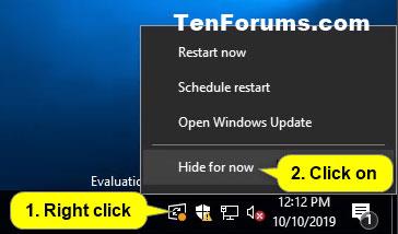 Hur man slår på/stänger av Windows Update Status-ikonen i aktivitetsfältets meddelandefält på Windows 10