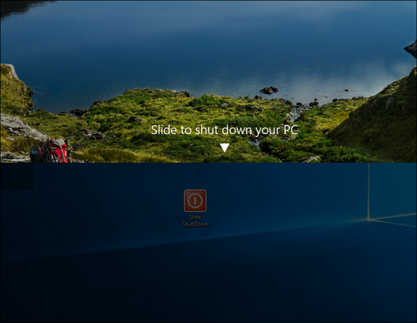 Upute za stvaranje prečaca Slide to Shut Down na Windows 10 računalu