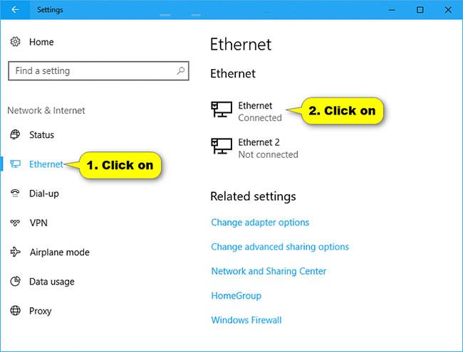 Jak povolit/zakázat funkci měření ethernetového připojení ve Windows 10