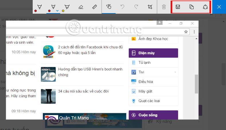 Kaip daryti „Windows 10“ ekrano kopijas naudojant „Windows Ink Workspace“.