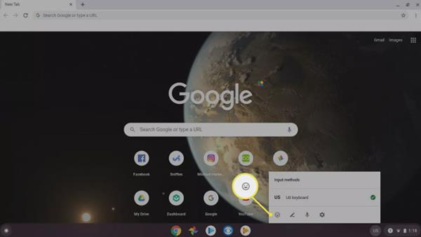 Hangulatjel-ikonok telepítése a Chromebookra