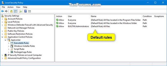 Kā izmantot AppLocker, lai atļautu vai bloķētu izpildāmo failu darbību operētājsistēmā Windows 10