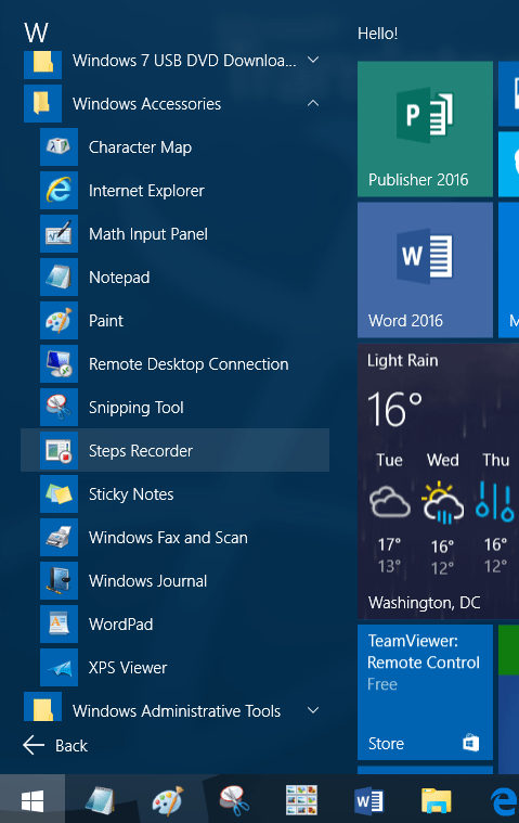 Rett opp feil med manglende tilbehør på Windows 10 Start-menyen