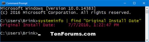 Kuinka löytää alkuperäinen Windows 10 -asennuspäivämäärä ja -aika
