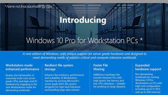 Verze Windows 10 Pro Workstation pro výkonné počítače