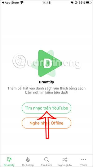 Slik bruker du Drumtify til å lytte til YouTube-musikk når iPhone-skjermen er slått av