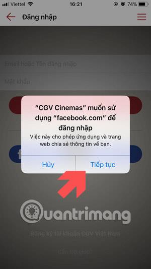 Pokyny pro registraci účtu CGV Cinemas