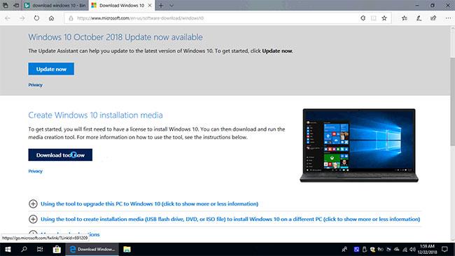 Hvernig á að setja upp Windows 10 frá innri harða diskshluta