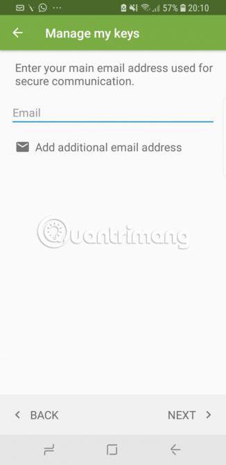 Hvordan sende krypterte e-poster på Android ved hjelp av OpenKeychain