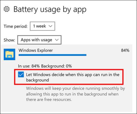 Tips til at spare batteri i Windows 10 med Power Throttling-funktion