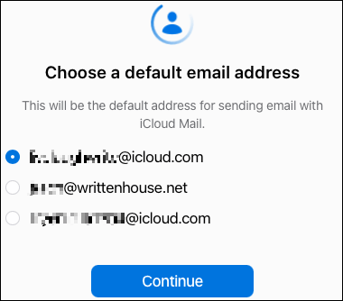 Instruktioner til opsætning af et brugerdefineret e-mail-domæne på iCloud