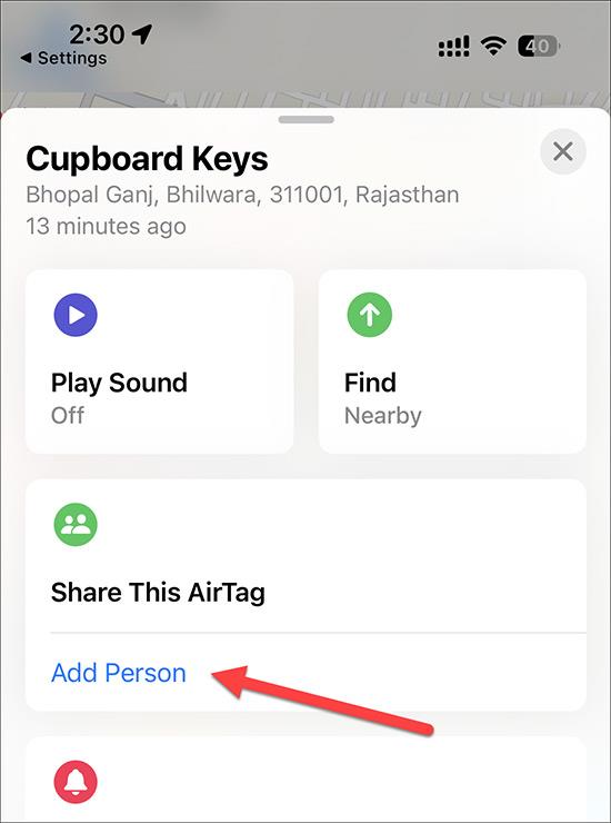 Як поділитися AirTag з іншими на iPhone