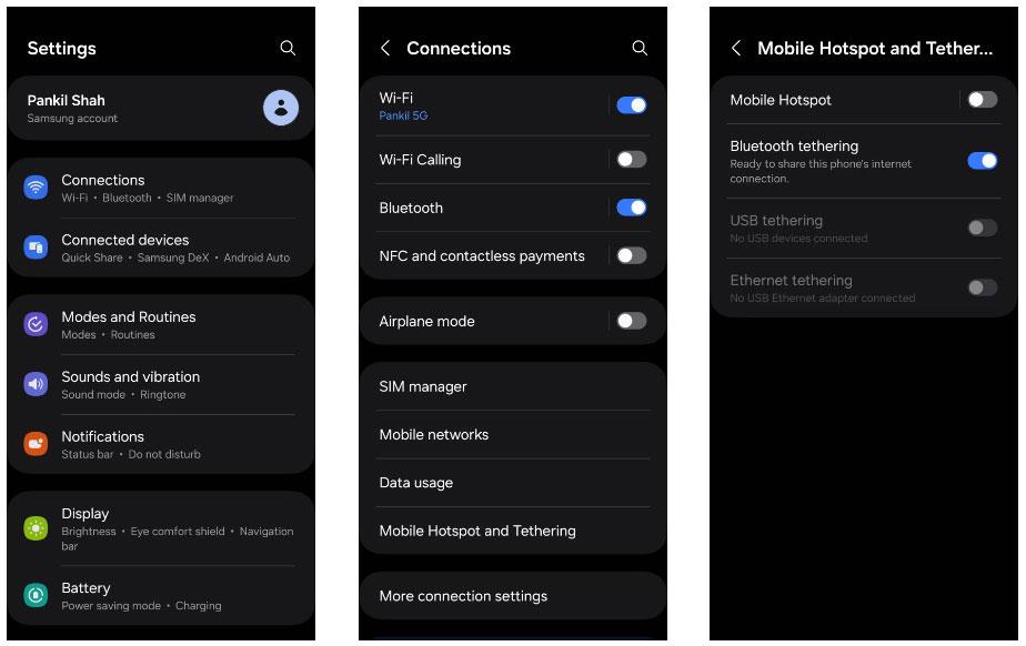 Sådan deler du internet ved hjælp af Bluetooth-tethering mellem to Android-enheder