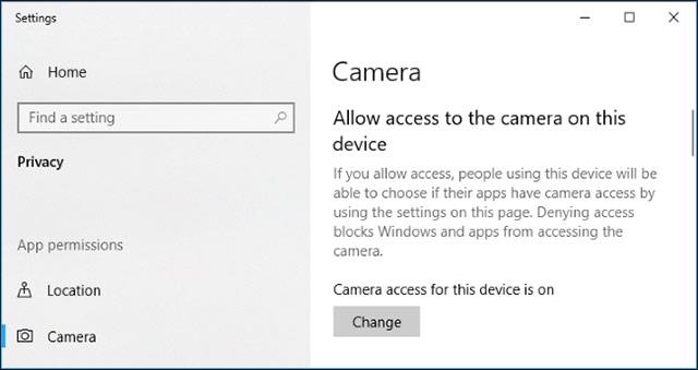 Ret webcam, der ikke virker fejl i Windows 10