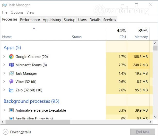 Hvernig á að laga Microsoft Teams villu sem eyðir miklu vinnsluminni og örgjörva á Windows 10