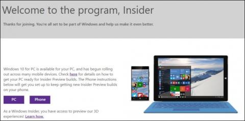 Sådan tilslutter du dig Windows Insider for at opleve de nyeste versioner af Windows 10