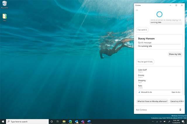 Bemerkelsesverdige endringer i Cortana på den nye Windows 10