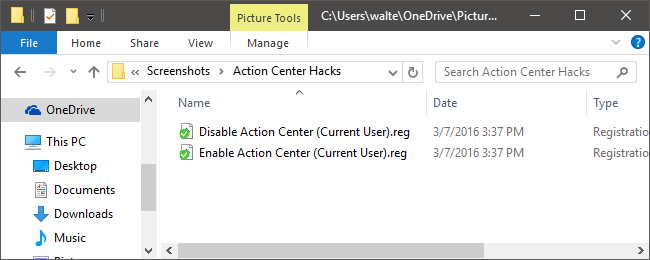 Her er, hvordan du tilpasser og deaktiverer (deaktiverer) Action Center på Windows 10