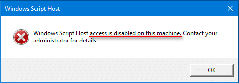 A Windows Script Host hiba javítása Windows 10 rendszeren