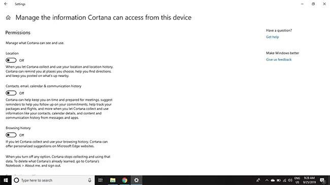 Vypnite Cortanu v systéme Windows 10