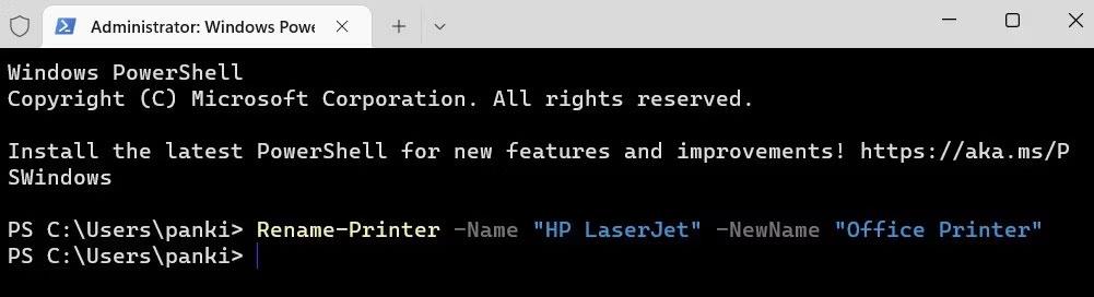 A nyomtató átnevezése Windows 11 rendszeren