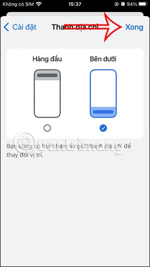 Kā pārvietot Chrome iPhone adreses joslu uz leju