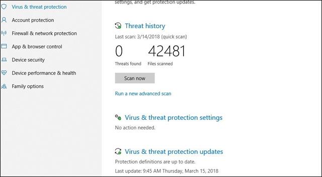 Hvad er nyt i Windows Defender i Windows 10 April 2018 Update?