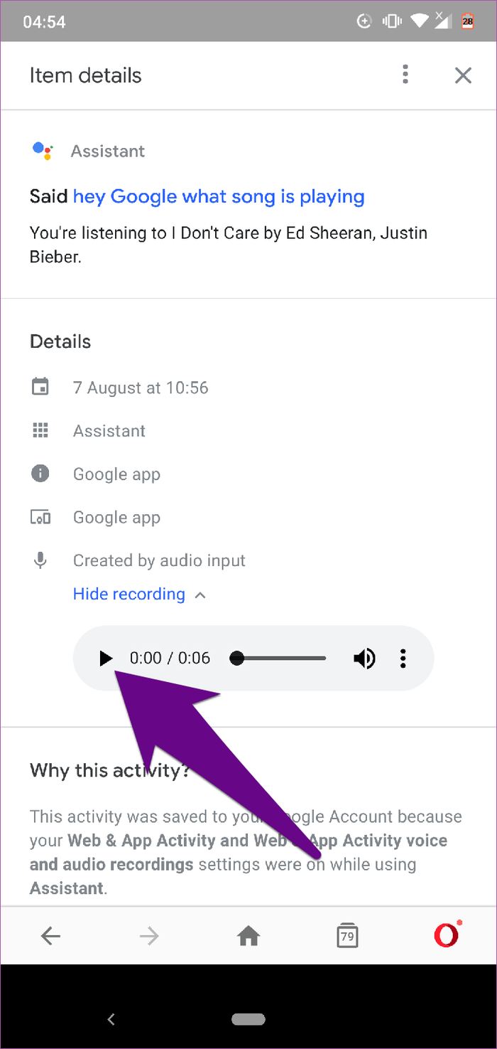 Sådan sletter du Google Assistant-historik på Android