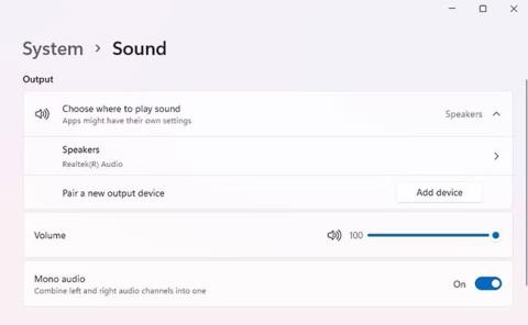 A Mono Audio be- és kikapcsolása Windows 11 rendszeren